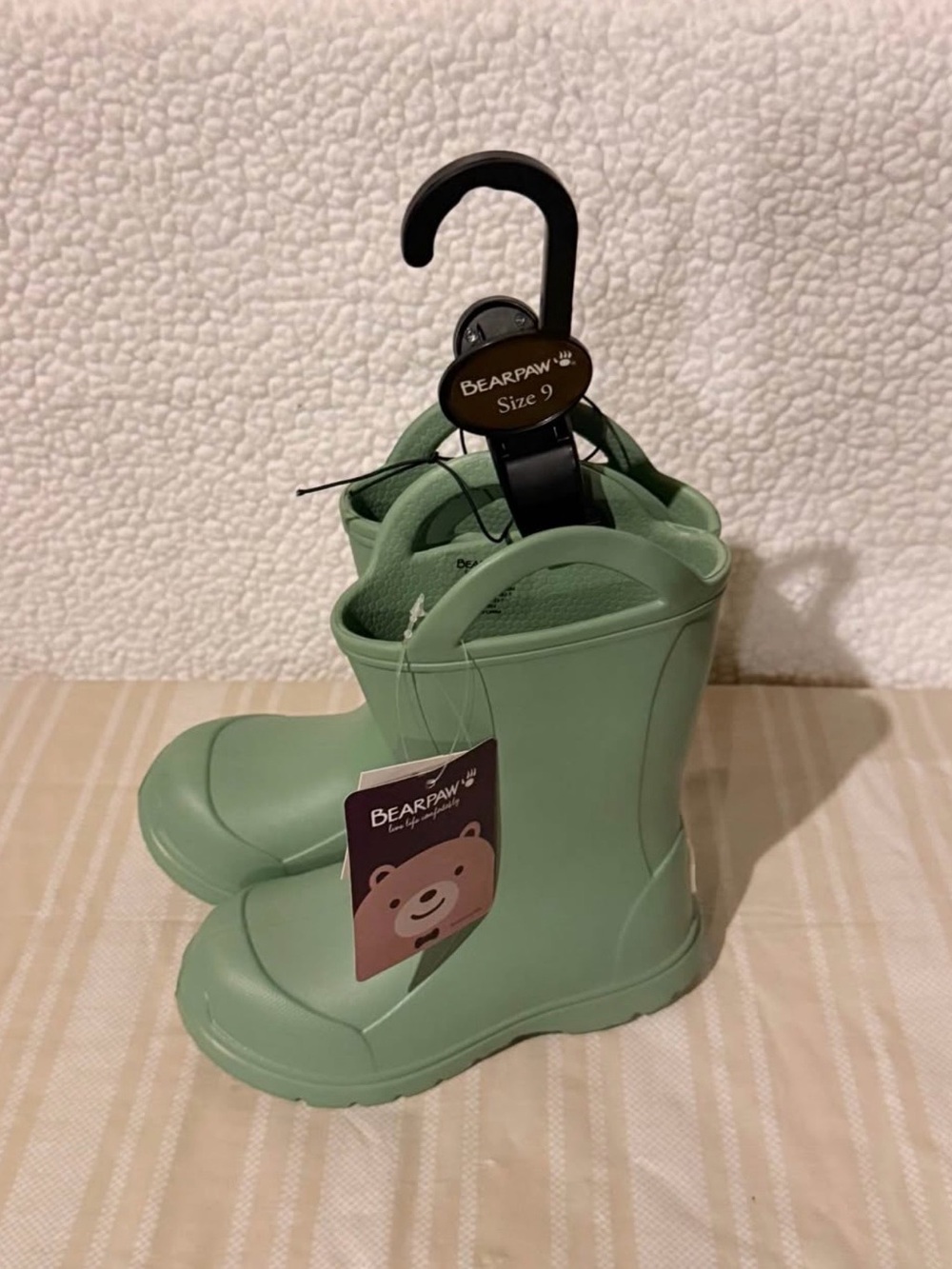 BearPaw Kids Mint Green Waterproof Rain Boots
